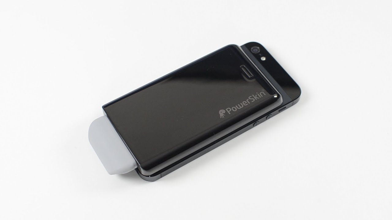 Review PowerSkin PoP'n Portable Battery Charger for iPhone 5 YouTube