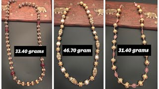 Gold ball chain designs with weight 