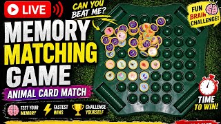 🔴 LIVE | Memory Matching Game Challenge 🧠 | Animal Card Match | Fun Puzzle Game | Can You Beat Me? screenshot 4