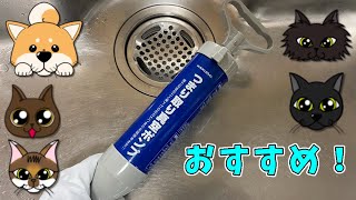 キッチンの排水溝の流れが悪かったのでこれを使ってみた！【ガオナ つまり取り真空ポンプ】