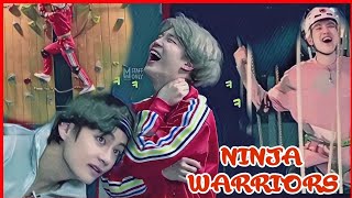 BTS playing Ninja Warrior game Eng Sub(♥‿♥) screenshot 1