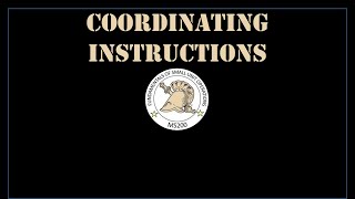 Coordinating Instructions