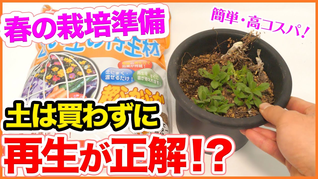 春の栽培準備 古い土は買わずに再生するのが正解 培養土の再生方法を解説 簡単 高コスパ 家庭菜園 土の再生 リサイクル 再生土 Youtube