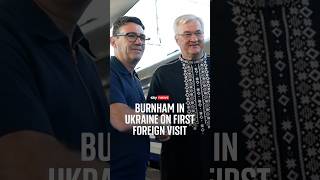 Burnham arrives in Kyiv on 'Bravery Express' train
