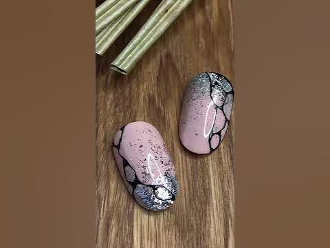 ГЛАДИЕНТ хлопьями, прорисовка гель краской - YouTube