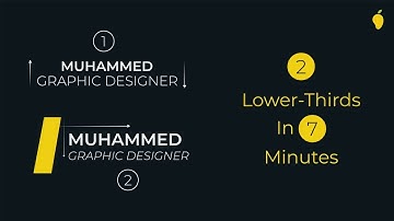 Create 2 lower-thirds in 7 minutes with After effects - Komanga