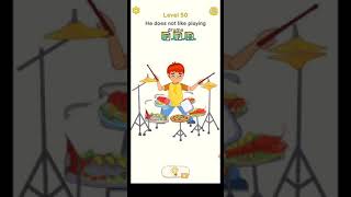 Delete Puzzle, Level 50. He doesnot playing drum 😅🤣. #GameAndroid screenshot 2