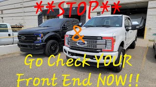 The Ford Superduty | How do *YOU* check your FRONT END Suspension? #mechanic