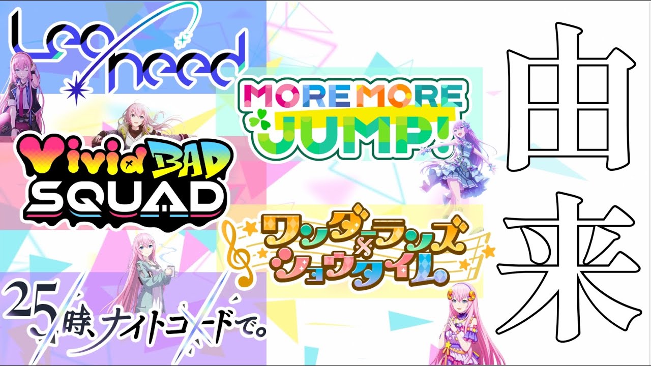 【プロセカ】グループ名の由来まとめ