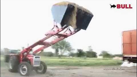 BULL Telescopic Loader on Massey Ferguson Handling Husk