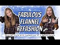 THRIFT FLIP: Upcycled Flannel &amp; Knit - A Cozy Refashion Tutorial