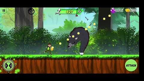 Ben 10 alien run part 1 //cartoon game //for kids.....
