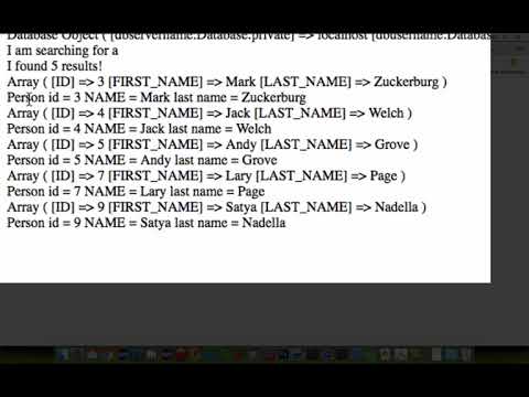 PHP mySQL database