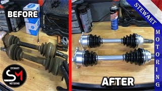 Refreshing Z31 Turbo Axles for the 280z - New Boots + Flipping