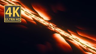 Abstract Background Video 4K Screensaver Tv Vj Loop Neon Red Gold Clouds Sky Hypnotic Relaxing Calm