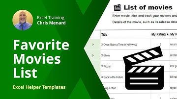 Excel Favorite Movie List template - keep track of your favorites easily