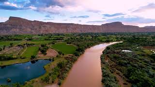 Aerial Tour Of Book Cliffs In Palisade Vineyards And Orchards Next To The  Colorado River
