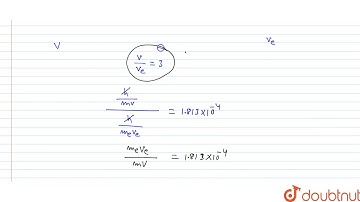 A particle is moving three times as fast as an electron. The ratio of the de- Broglie wavelength...