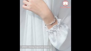 Gelang Tangan Bola Perak Asli Silver 925 Lapis Emas Putih Disco Ball Bracelet Model Cewek Korea