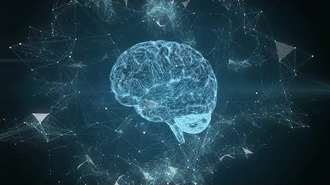 Plexus Tech Around Human Brain Stock Motion Graphics