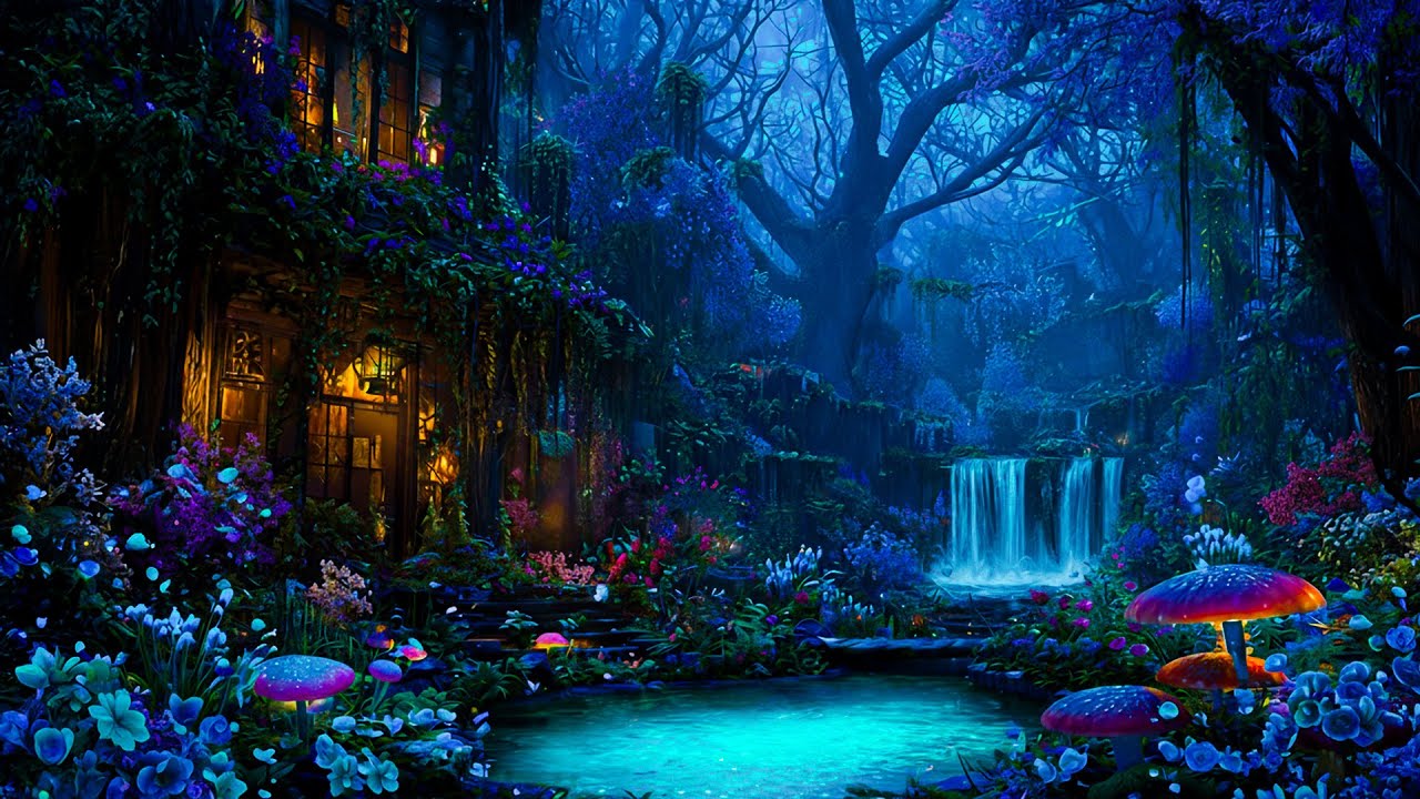 Fantasy Fireflies Cottage & Relaxing Nature Ambience | Fantasy Fairy Music for Study, Focus, Read