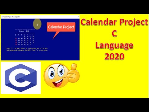 The Calendar Project In C Language 2020 Download With Source Code Explanation || Download C Projects