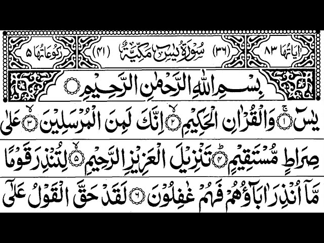 Surah Yasin (Yaseen) - Bacaan Al Quran Salah Al Budair Dengan Teks Arab class=