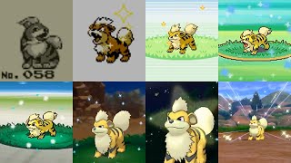 Shiny Growlithe from EVERY Generation! Generation Quest Compilation