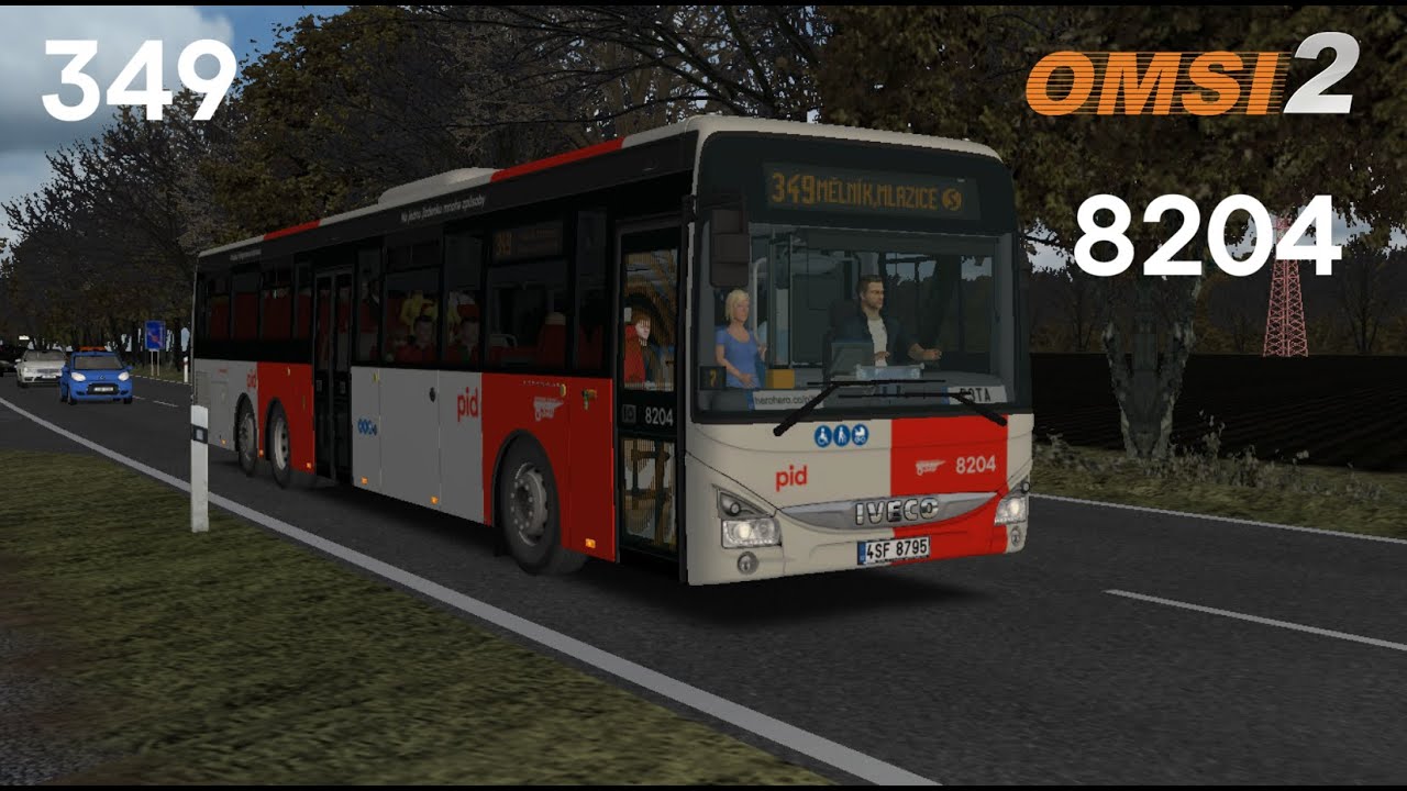 Omsi 2 - Linka 349 s tříosým crosswayem | TIMELAPSE