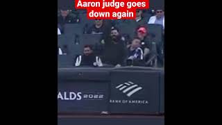 Fan Strikes Out Aaron Judge During New York Yankees Vs Cleveland Guardians