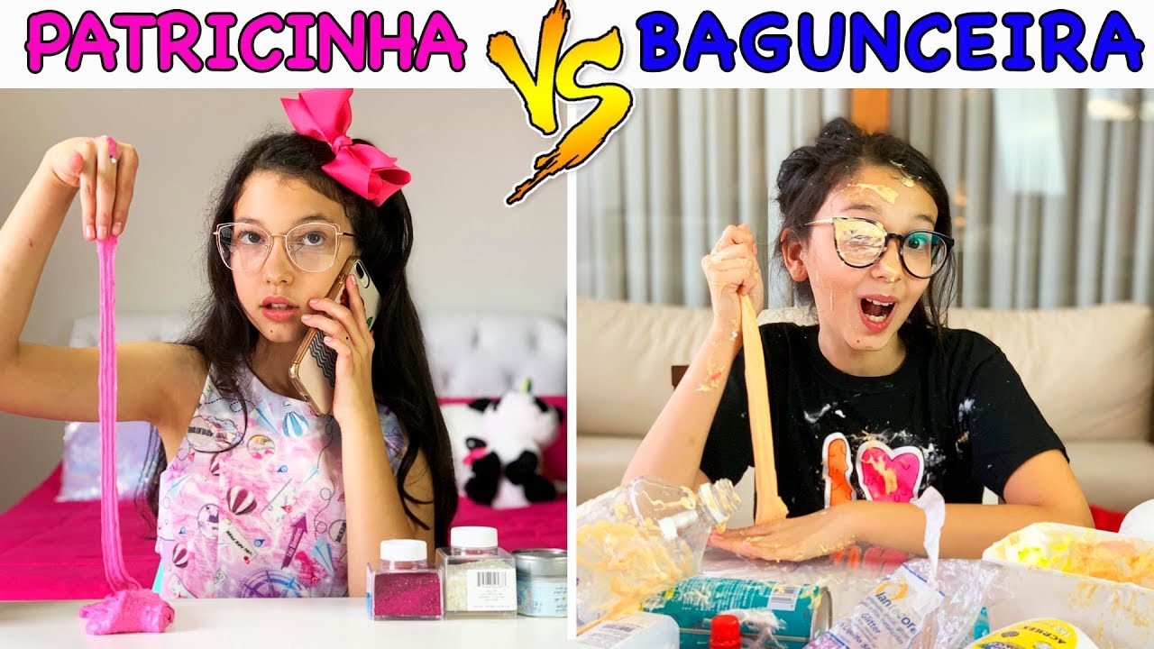 TIPOS DE CRIANÇAS FAZENDO SLIME #3 PATRICINHA VS BAGUNCEIRA