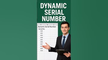 Create Dynamic Serial Number In Excel  #excel  #shorts #shortsfeed #Excel  #ExcelShort