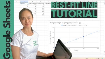 Google Sheets Best Fit Line Tutorial | Physics Lab Example