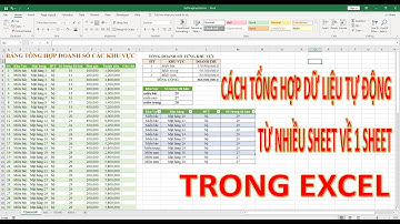 CÁCH GỘP DỮ LIỆU TỰ ĐỘNG TỪ NHIỀU SHEET KHÁC NHAU TRONG EXCEL HAY  KHÔNG DÙNG VBA.