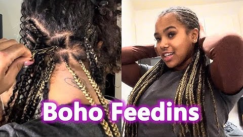 Boho Feedins Twist Tutorial on 4C Hair with Marley Twist Braiding Hair | EXYHAIR #braids #twist