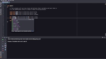 Multiplication Table using 2 Dimensional array in C++.