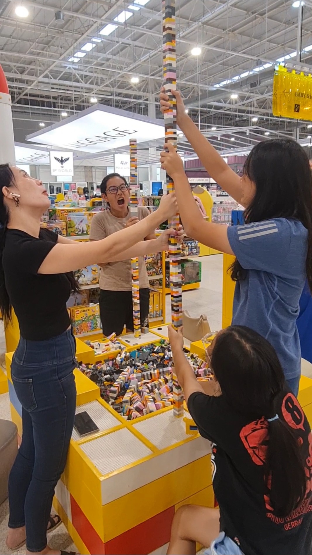 3Funny Kids‼️ and Highest LEGO? Fight Together | JJaiPan #Shorts