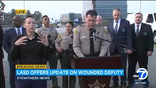 LA County sheriff provides update after deputy shot in West Covina