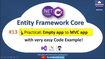 ASP.NET Core | Empty Web App to MVC App with Entity Framework core | Easy Migration