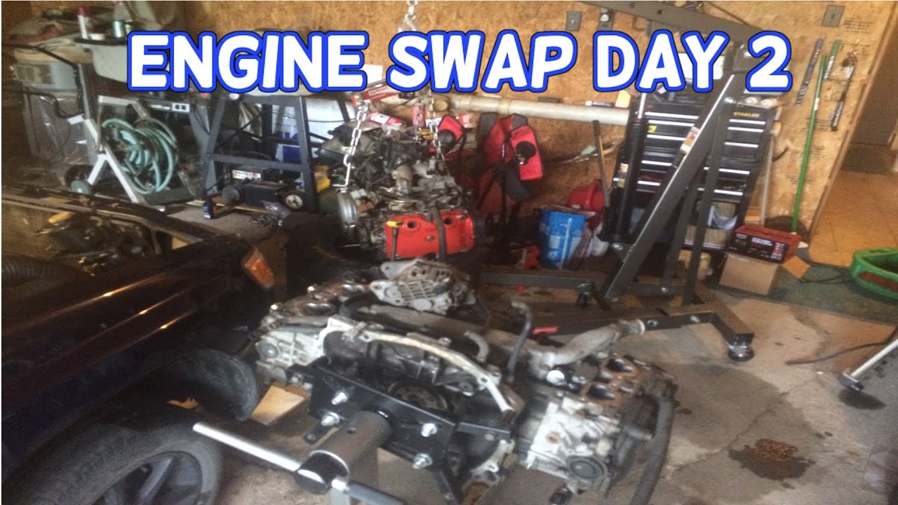 Subaru Engine Swap Day Two - YouTube