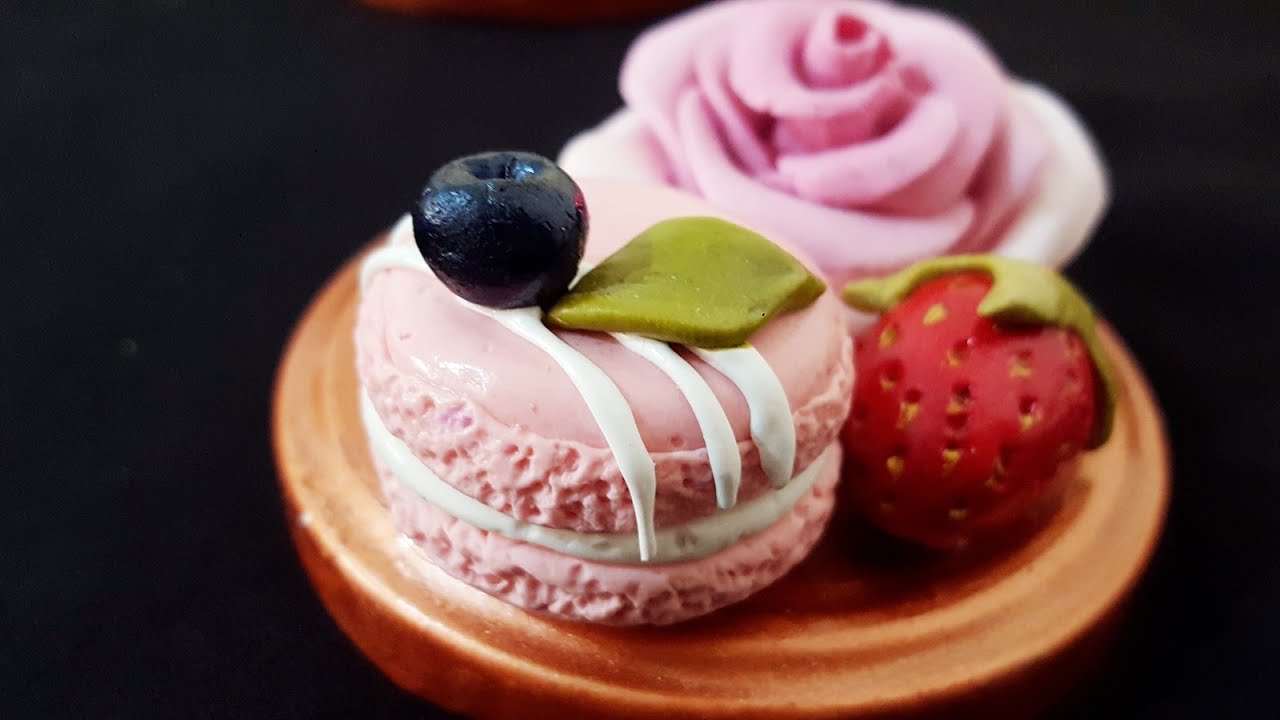 تشكيل حلوى الماكارون الرررائعة بعجينة السيراميك السحرية 😍😍😍😍