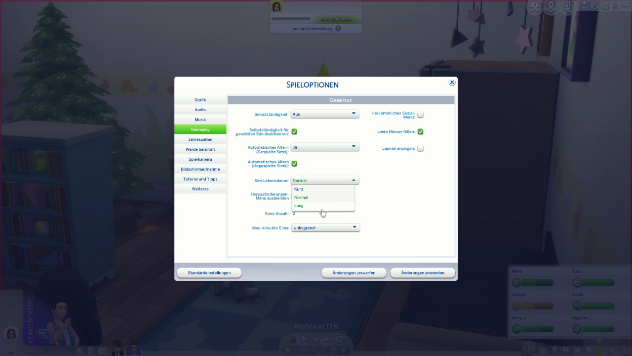 Sims 4 Alters Phasen von Sims Einstellen YouTube