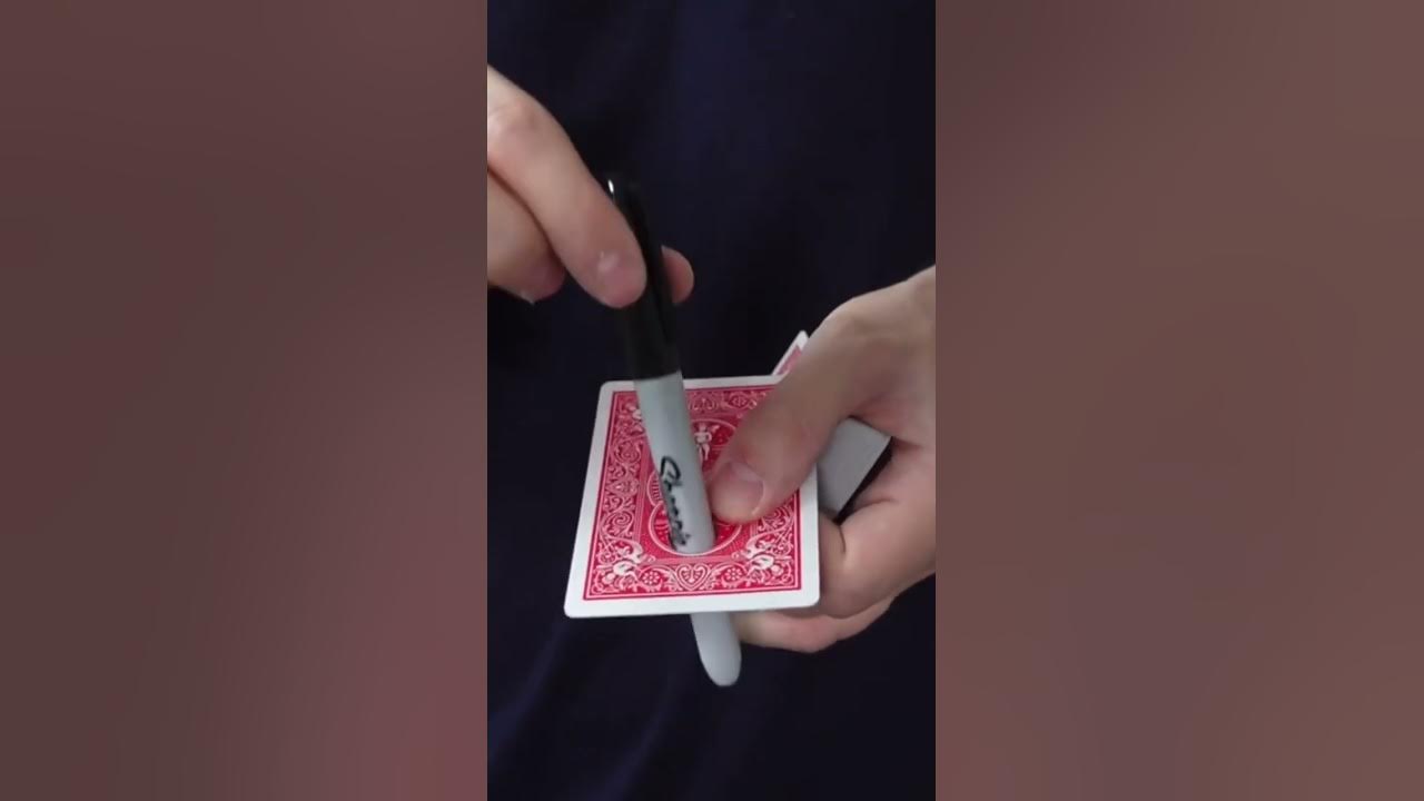 Stift durchdringt Karte 😳 Zaubertrick mit Erklärung 😍 - YouTube