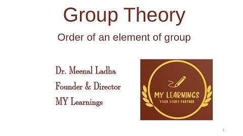 #27: Order of an element of group