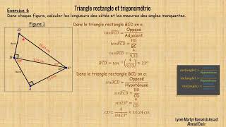 Triangle rectangle et trigonométrieEX 6