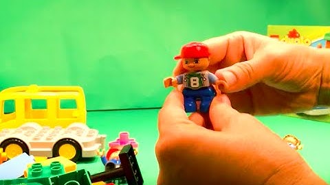 Lego Duplo School Bus toy (unbox and play) Video 1