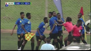 Women Players vs Referees - Fights African football  Lose Control - U20 women Tanzania vs Ethiopia