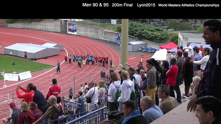 Men 200m final 90 & 95    Lyon2015         World Masters Athletics Championships