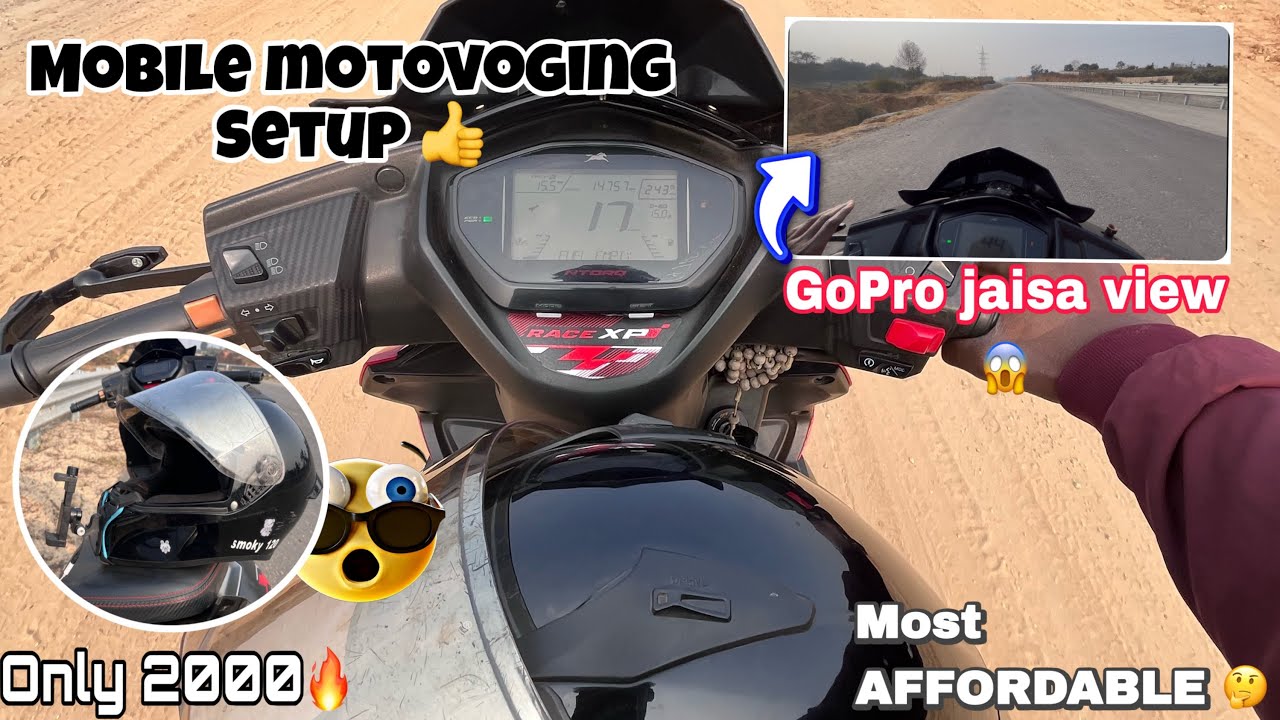 “₹2000 में GoPro Jaisa Motovlog 😱 | Mobile Motovlogging Setup for Beginners 🔥”