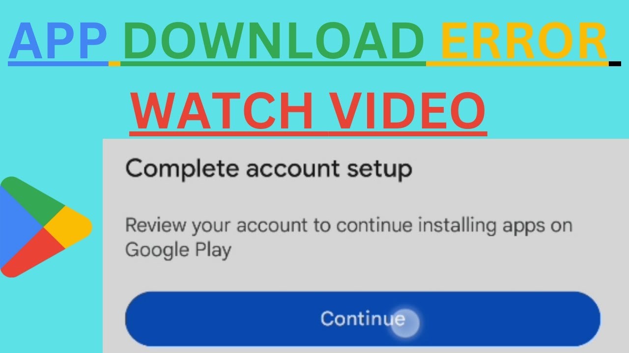 Complete account setup playstore error 🥲 ⛔ #playstore #error #apps # ...